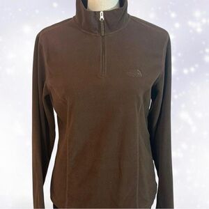 The North Face Brown Fleece Quarter-Zip Pullover